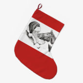 Weihnachtspferd und -weihnachtsmann großer weihnachtsstrumpf (Vorderansicht (hängend))