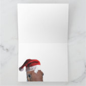 Weihnachtspferd und Weihnachtsmann Karte (Innenseite)
