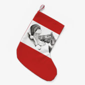 Weihnachtspferd und Weihnachtsmann Kleiner Weihnachtsstrumpf (Vorderansicht (hängend))