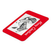 Weihnachtspferd und Weihnachtsmann Magnet (Linke Seite)