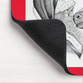 Weihnachtspferd und Weihnachtsmann Mousepad (Ecke)