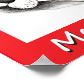 Weihnachtspferd und Weihnachtsmann Poster (Ecke)