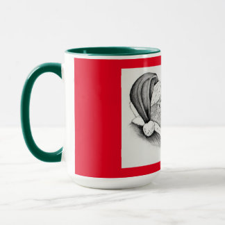 Weihnachtspferd und Weihnachtsmann Tasse