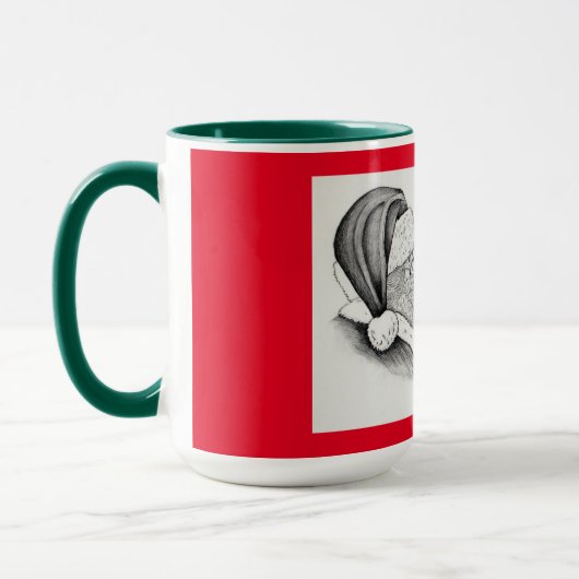 Weihnachtspferd und Weihnachtsmann Tasse (Links)