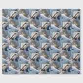 Weihnachtspferd und wunderschönes Eule Geschenkpapier (Flach)