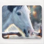 Weihnachtspferd und wunderschönes Eule Mousepad (Vorne)