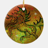 Weihnachtspferd - Verzierung Keramikornament (Hinten)
