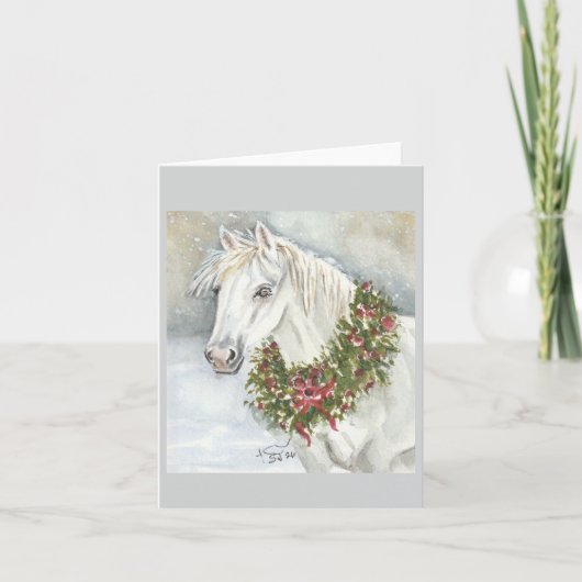 Weihnachtspferd von Sherry Karte (Vorderseite)