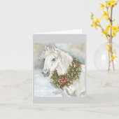 Weihnachtspferd von Sherry Karte (Gelbe Blume)