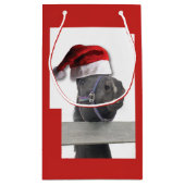 Weihnachtspferd Weihnachtsmann Kleine Geschenktüte (Rückseite)