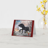 Weihnachtspferde 2022 2 karte (Gelbe Blume)