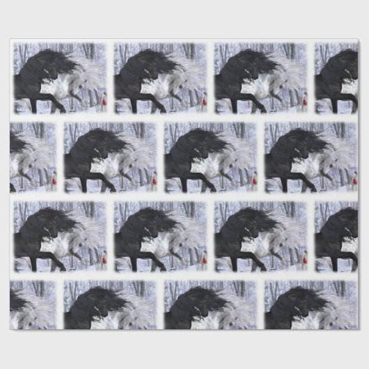 Weihnachtspferde 2022 geschenkpapier (Flach)