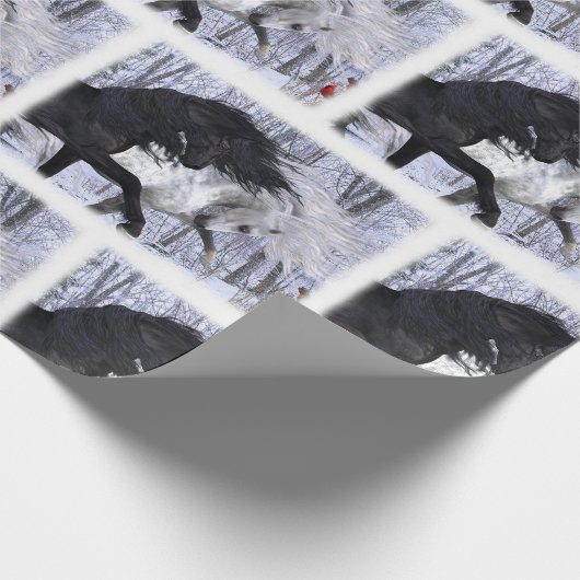 Weihnachtspferde 2022 geschenkpapier (Ecke)