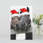 Weihnachtspferde Briefpapier (Stehend Vorderseite)