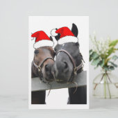 Weihnachtspferde Briefpapier (Stehend Vorderseite)