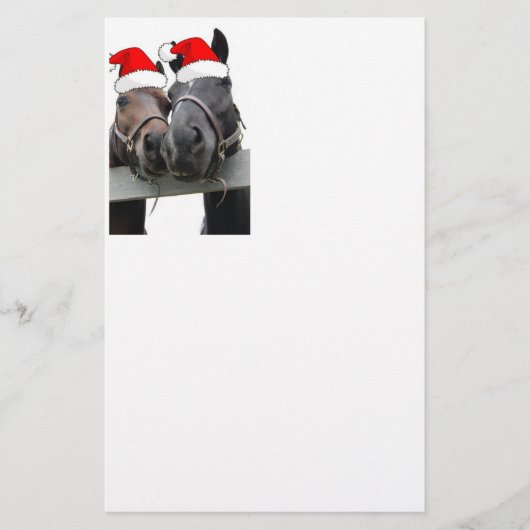 Weihnachtspferde Briefpapier (Vorderseite)