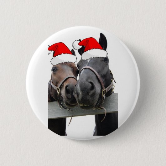 Weihnachtspferde Button (Vorderseite)