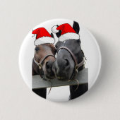 Weihnachtspferde Button (Vorderseite)