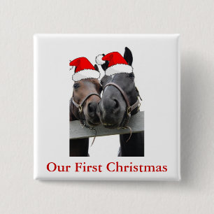 Weihnachtspferde Button