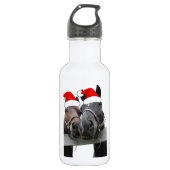 Weihnachtspferde Edelstahlflasche (Vorderseite)
