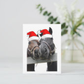 Weihnachtspferde Feiertagskarte (Stehend Vorderseite)