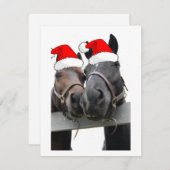 Weihnachtspferde Feiertagskarte (Vorne/Hinten)