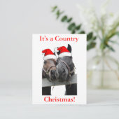 Weihnachtspferde Feiertagskarte (Stehend Vorderseite)