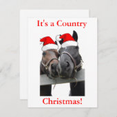 Weihnachtspferde Feiertagskarte (Vorne/Hinten)