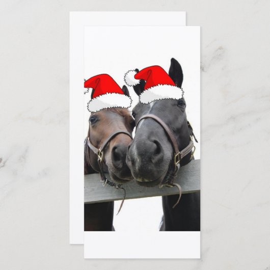 Weihnachtspferde Feiertagskarte (Vorne/Hinten)
