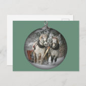 Weihnachtspferde Feiertagspostkarte (Vorne/Hinten)