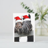 Weihnachtspferde Feiertagspostkarte (Stehend Vorderseite)