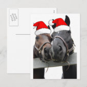 Weihnachtspferde Feiertagspostkarte (Vorne/Hinten)