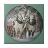 Weihnachtspferde Fliese (Vorderseite)