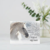 Weihnachtspferde-Frohe Festtage Feiertagspostkarte (Stehend Vorderseite)