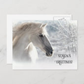 Weihnachtspferde-Frohe Festtage Feiertagspostkarte (Vorne/Hinten)