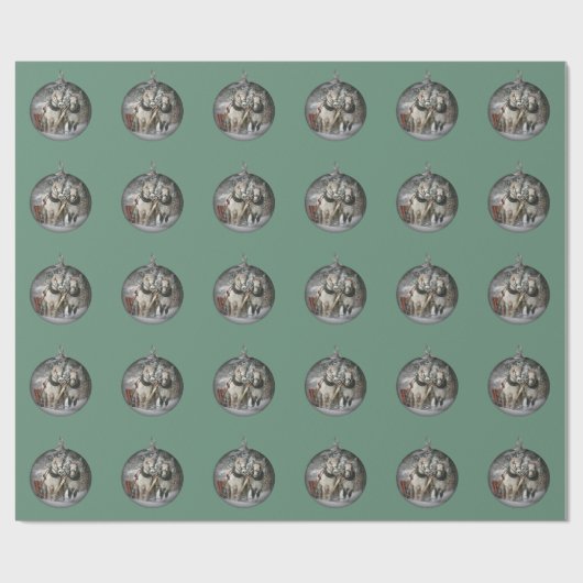 Weihnachtspferde Geschenkpapier (Flach)