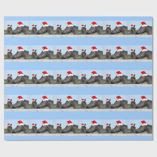 Weihnachtspferde Geschenkpapier (Flach)