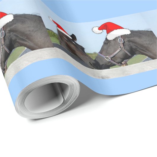 Weihnachtspferde Geschenkpapier (Rolleneckpunkt)