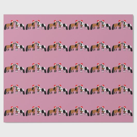 Weihnachtspferde Geschenkpapier (Flach)