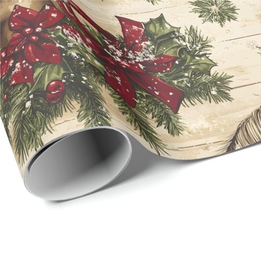 Weihnachtspferde Geschenkpapier (Rolleneckpunkt)