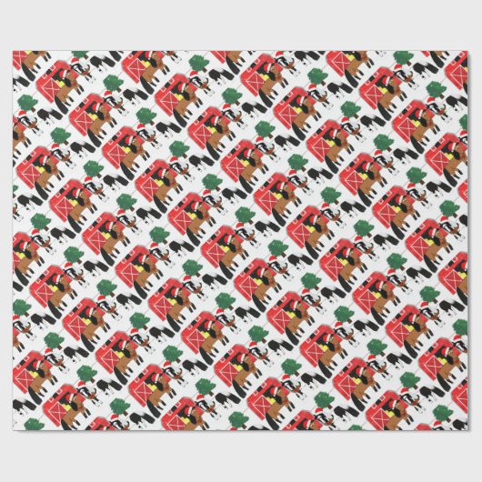 Weihnachtspferde Geschenkpapier (Flach)