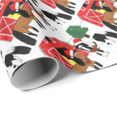 Weihnachtspferde Geschenkpapier (Rolleneckpunkt)