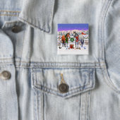 Weihnachtspferde im Schnee Button (Beispiel)