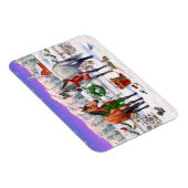 Weihnachtspferde im Schnee Magnet (Rechte Seite)