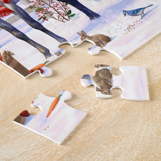 Weihnachtspferde im Schnee Puzzle (Seite)