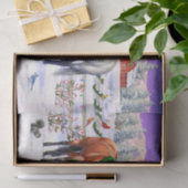 Weihnachtspferde im Schnee Seidenpapier (Geschenk)