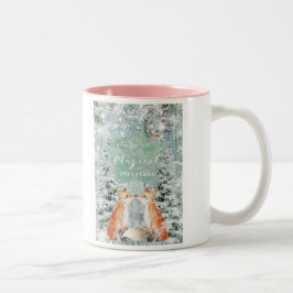 Weihnachtspferde im Winter Zweifarbige Tasse