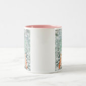 Weihnachtspferde im Winter Zweifarbige Tasse (Mittel)