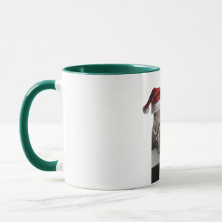 Weihnachtspferde in Santa Claus Hats Tasse