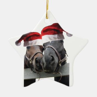 Weihnachtspferde Keramik Ornament